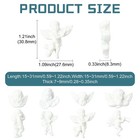 80pcs Angel Resin Cabochons White Wing Flatback Charm For Craft Phone Case Decor