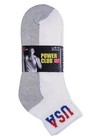 Wholesale Lot Dozen Men Women Usa Logo White gray Ankle Socks Sports 9-11 10-13