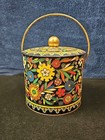 Vintage Floral Daher Tin Canister With Lid Made In England  da1 