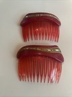 Pair Of  Vintage Art Deco Style Hair Combs 
