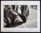 Signed Jesse Alexander Fangio Photograph Litho 1956 Monaco Grand Prix Ferrari