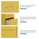 Space Solutions 18  Deep 2 Drawer Letter Width Vertical File Cabinet  Yellow