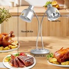 500w Double Head Electric Food Heat Lamp For Food Service food Warmer Light