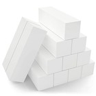 12-pack  Nail Buffer Blocks For Natural And 12 Count - White 4-sided Sponge