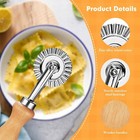 2pcs Pasta Cutter Wheel Stainless Steel Fluted Pastry Ravioli Cutter Wheel With 