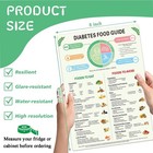 Diabetic Food List Magnetic Cheat Sheet 8x12in Meal Planning Guide