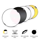 Photography Reflector 43 Inch 5 In 1 Collapsible Light Diffuser Disc Studio  bb 