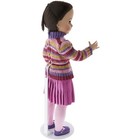 Plymor Dsp-15w White Adjustable Doll Stand  Fits 25-34 Inch Dolls