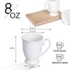 Costmance Luxury Fine Bone China White Coffee Mugs Set 6 8 Oz Ceramic Euro