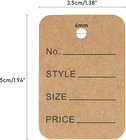 1000pcs Price Tags  Brown Clothing Tags For Retail  Small Kraft Paper