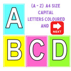Printable Alphabet A-z Large Letters 52 Set For Preschool Learning Kids A4 Pdf