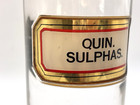 Large Antique Apothecary Jar Label Under Glass Quin Sulphas Pharmacy Chemist