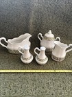 J g Meakin Sterling Colonial Lot 5 Pcs English Ironstone England White W green