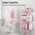 Shower Caddy Organizer Rack Shelf Set Pink Bathroom Wall Storage Rustproof St   