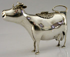 Rare Solid Sterling Silver Novelty Cow Creamer Cream Jug C1900 Antque 140g