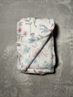 Floral Baby Blanket Butterfly Pink Blue Flowers White Fleece Soft Security Lovey
