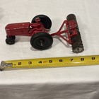 Vintage Original Arcade Farm Tractor   Implements Cast Iron Toy Lot 4pcs