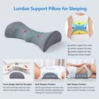 Cozyhealth Lumbar Support Pillow For Sleeping Memory Foam Dark Grey 