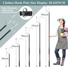 Heavy Duty Clothes Hook Pole For Turck 32 To 80in Retail Clothing Hook Pole Lon