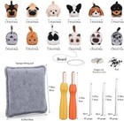 Diy Needle Felting Kit - 12 Pieces Doll Making Wool Needle Felting Starter Kit
