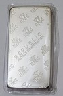 10 Troy Ounce  999 Fine Silver Bar By Republic Metals Sealed In Plastic