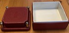 Set Of 6 Vintage Red Faux  Leather Coca Cola Alumni Assoc Coasters With Holder