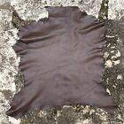 Thin Dark Brown Veg Tan Full Grain Soft Goat Leather Hide  Real Leather Material