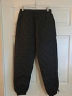 Men s Black Quilted Jogger Sweatpants With Drawstring Waist