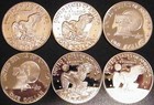 1973-1978 S Eisenhower Dollar Cameo Proof Run Clad Ike Lot Us Mint 6 Coin Set 