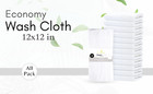 Economy Cotton Blend Washcloths Bulk Pack 12 x12  Multipurpose Home Spa Gifts
