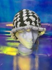 Green And Cream Skull Cap Bucket Hat Crochet Handmade