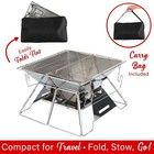 14-in  X 14-in  Stainless Steel Portable Folding Charcoal Bbq Grill And Outdoor
