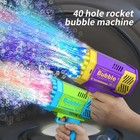 40-hole Fully Automatic Bubble Machine - Led Light Outdoor Bubble Blower Toy Gun