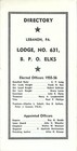 1940s Lebanon Lodge No  631  B p o e  House Rules And Committee Lists