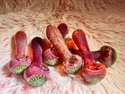4 5  Fumed Flower Glass Pipe Gold Fumed Tobacco Smoking Bowl Free Shipping