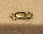1pc  14kt Gold Lobster Claw Clasp  Trigger Clasps  Genuine 15mm Long W open Ring
