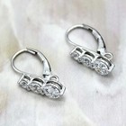 2 00ct Round Cut Diamond Solitaire Drop   Dangle Earrings 14k White Gold Finish