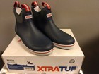 Xtratuf Men s 6 Inch Ankle Deck Boot - Navy red Size 11 Brand New free Shipping
