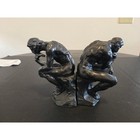 Vintage Pompeian Bronze The Thinker Bookends Rodin Le Penseur 129a Pair