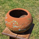 Vintage Mexican Terracotta Planter Pot Hand Painted Rustic Clay Garden 11 