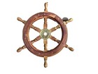 Ships Wheel Wooden Boat Steering Wheel 18    Nautical Decor Boat Salvage Vintage
