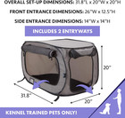 Large Pop Open Kennel  Portable Cat Cage Kennel  Waterproof Pet Bed  Carrier Col