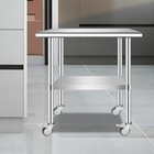 Stainless Steel Table 30   X 24   For Prep   Work With Wheel For Kitchen