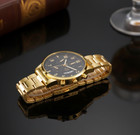 Luxury Mens Watch Gold Men   s Chronograph Watch Black Dial Stainless Steel