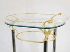 Stunning Italian Bar Cart With Three Tiers And Brass Birds  70 s Unique Trolley