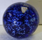  19668m Huge 1 62 Inches Blue Glass Mica Marble Heavy Mica German Handmade