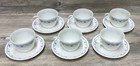 Set Of 6 Vintage Corelle By Corning Morning Blue Tea coffee Cups   Saucers