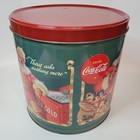  flaws  Coca-cola Popcorn Collector Tin Large Size Empty Reproduction Coke Metal
