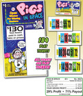 Pull Tab Ticket - Hard Card Tickets - Game - 6 Pack Pigs In Space 184 Ct