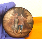     antique 1880   s Vishnyakov Rare Imperial Russia Folks Painting On Lacquer Box